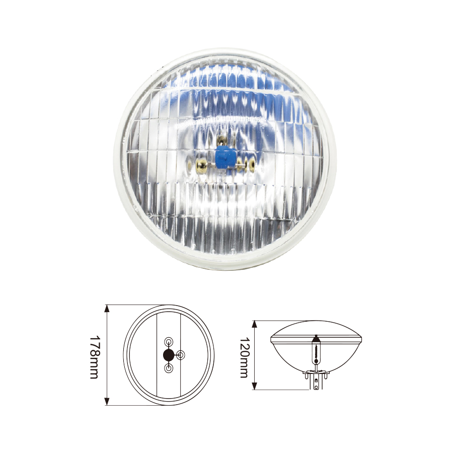 Sealed Beams 7 Inch Round Sealed Beam H6024 Structure Diagram